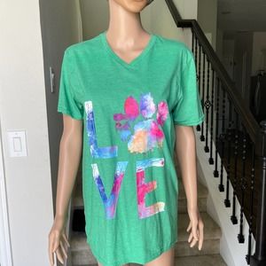 Gildan Green T-shirt Women Sz M slightly used